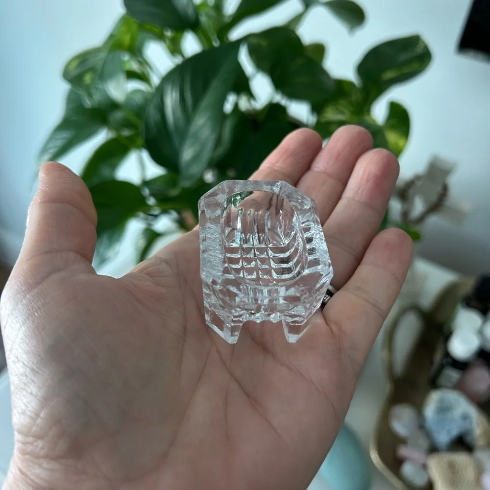 4 Vintage Elegant Clear Glass Cut Crystal Salt Cellars Open Salt Dish - Picture 5 of 9